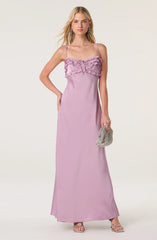 Jade Ruffle Trim Maxi Dress