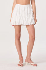 Madeleine Tiered Ruffle Mini Skirt