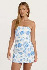 Collected Shells Linen Mini Dress