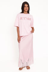 Marly Je T'Aime Tee - Pink Stripe