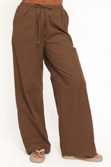 Ember Cotton Pants - Brown