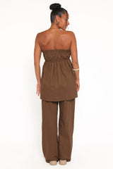 Ember Cotton Pants - Brown
