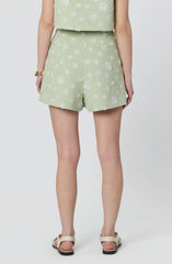 Janell Floral Applique Tweed Skort