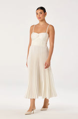 Ascella Sweetheart Pleated Midi Dress