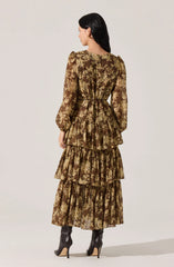 Franchesca Tiered Ruffle Floral Maxi Dress