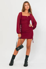 Wine Night Mini Dress - Large