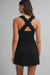 Country Club Scallop Mini Dress