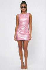 Chella Romance Metallic Mini Dress - Large