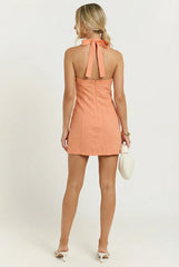 At The Ferris Wheel Halter Mini Dress