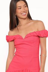 Lily Mini Dress - Berry