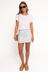 Malibu Mini Skirt - Blue Bell Stripe