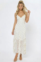 Noir et Blanc Romance Maxi Dress