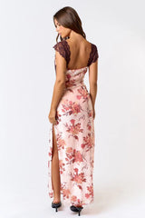 Velvet Bloom Maxi Dress