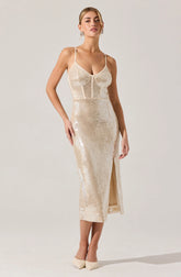 Liese Sequin Bustier Midi Dress