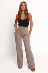 Abrand 94 High Wide Jeans - Mushroom