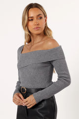 Aleena Knit Top - Grey