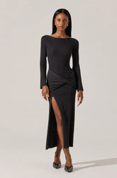 Arwyn Ribbed Layered Midi Sweater Dress