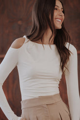 Darma Long Sleeve Top - Pale Yellow
