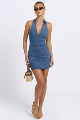 Everyday Icon Denim Mini Dress - Large