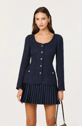 Malorie Mixed Media Mini Dress