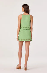 Taniya Embroidered Linen Tank Top