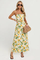 Villa Citrus Belted Maxi Dress