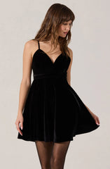 Dauphine Velvet Mini Skater Dress