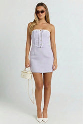 Lorraine Tweed Corset Mini Dress
