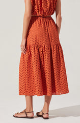 Nalley Eyelet Midi Skirt