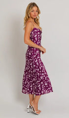 Plum Garden Midi Dress - Extra Small