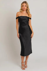 Late Night Satin Midi Dress