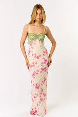 Floral Fantasy Lace Maxi Dress - Large