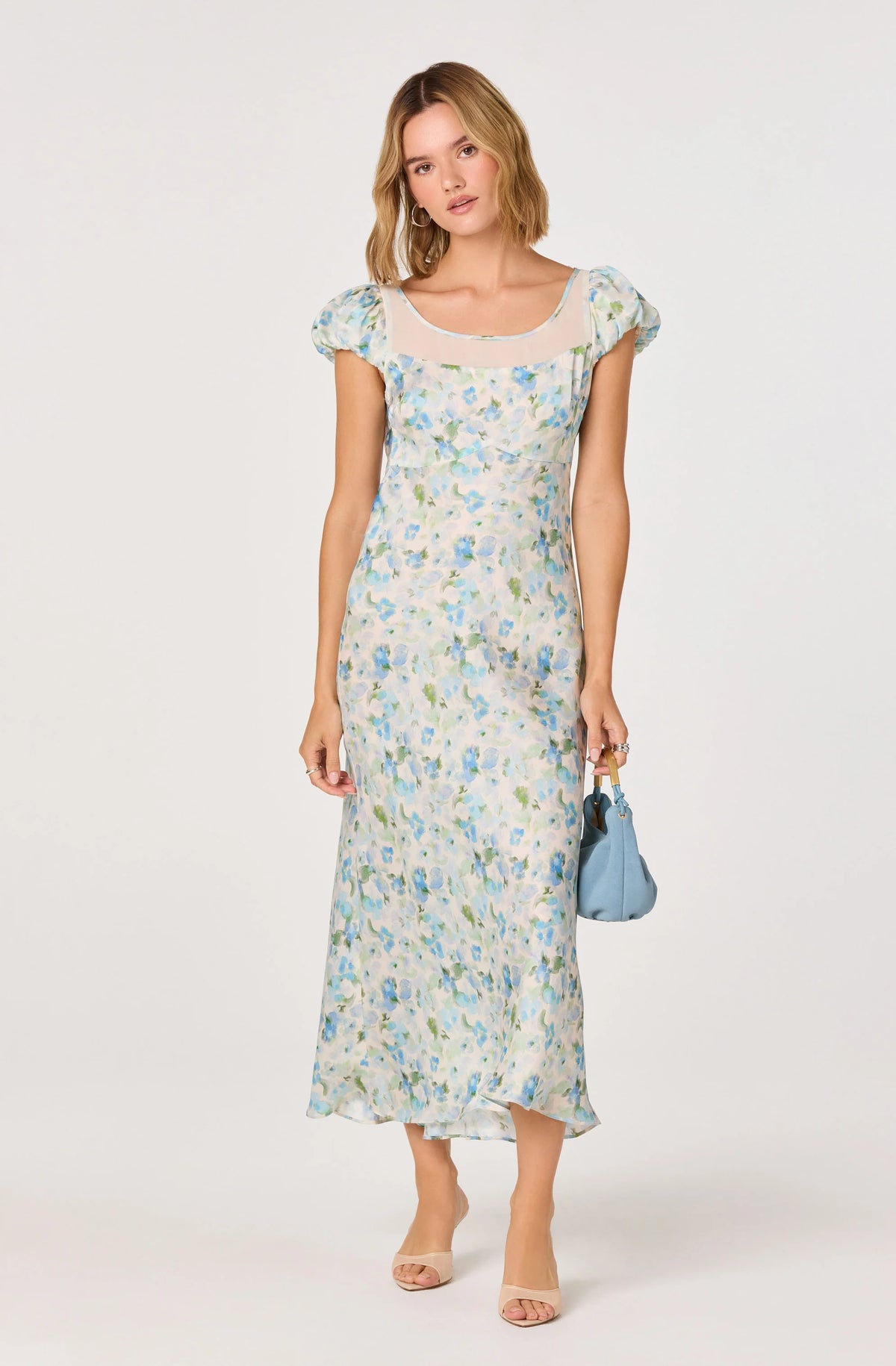 Erma Floral Empire Waist Midi Dress