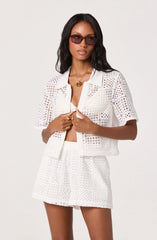 Loren Crochet Button-Up Shirt