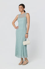 Annabella Semi-Sheer Lace Maxi Dress