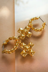 LUV AJ Molten Cross Twisted Hoops