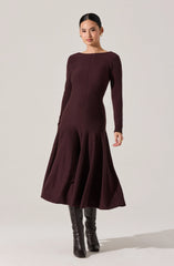 Doreyda Scoop Back Midi Sweater Dress