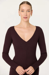 Glenda V-neck Maxi Sweater Dress