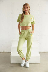 Be Happy Crop Tee