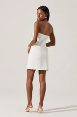 Strapless Layered Bow Mini Dress