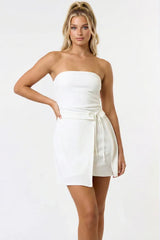 Bow Down Strapless Mini Dress
