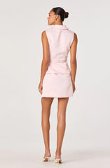 Jamia Peplum Button-Front Mini Dress