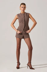Gisselle High Neck Cutaway Vest