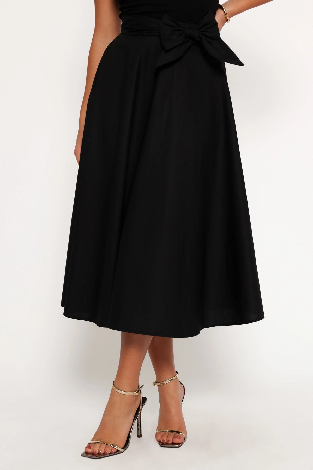 Alessandra Midi Skirt - Black
