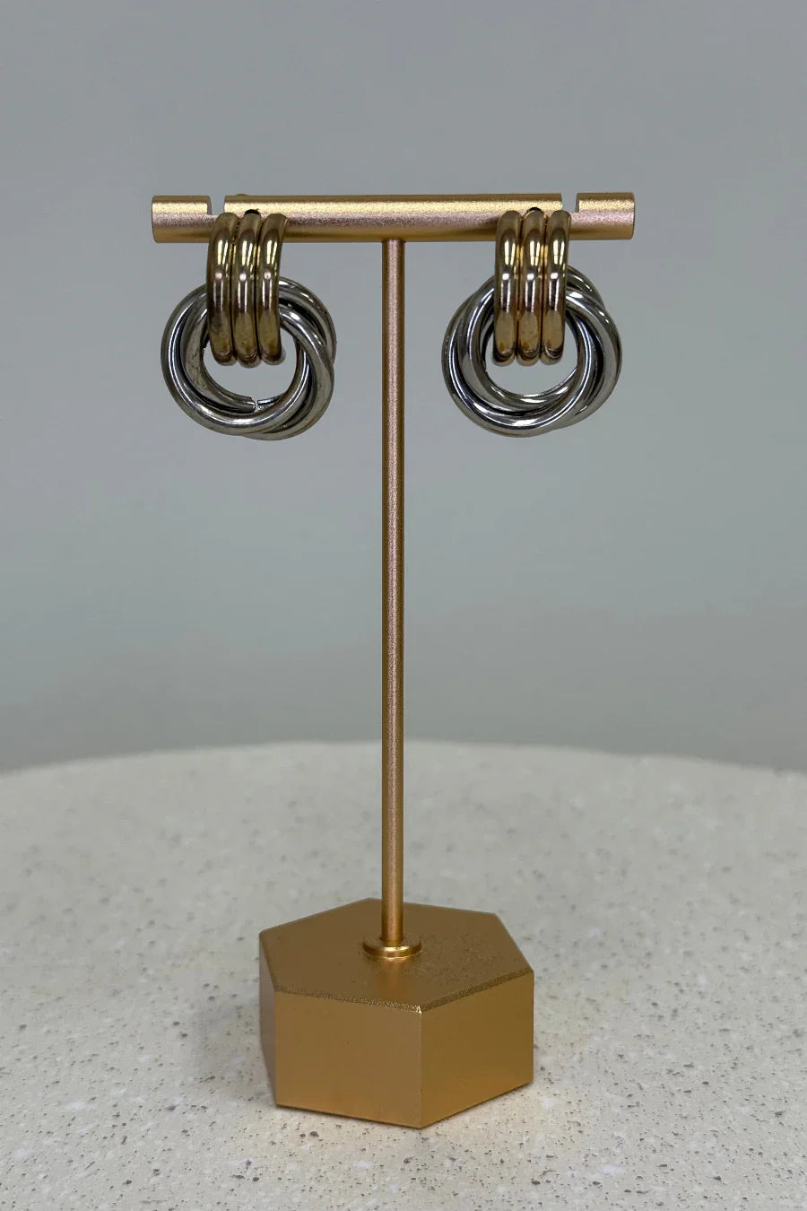 Sharon Two-Toned Earrings