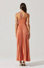 Rasya One-Shoulder Pleated Maxi Dress