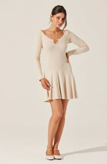 Cybele Pointelle Mini Sweater Dress