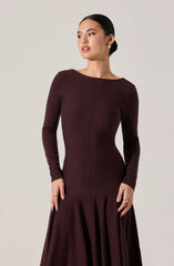 Doreyda Scoop Back Midi Sweater Dress
