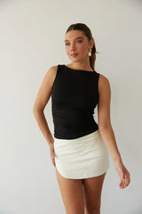 Rylee Ruched Boat Neck Top