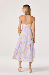 Jesenia Halter Floral Midi Dress